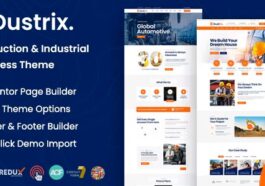 Dustrix Construction and Industry WordPress Theme Nulled