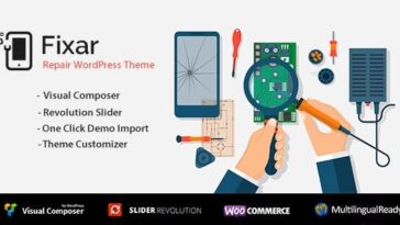 Fixar Nulled Phones & Computer Repair WordPress Theme Free Download