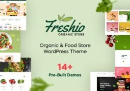 Freshio organic food and grocery store WordPress theme Nulled Free Download