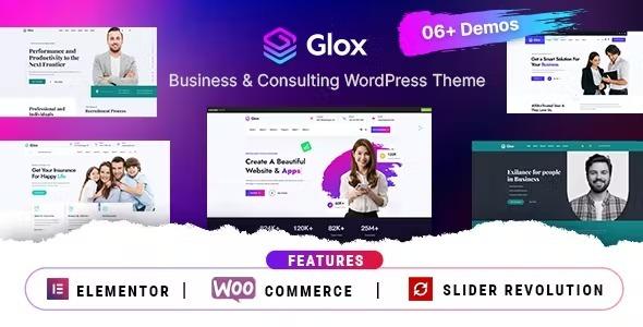 Glox Free Download Business & Consulting WordPress Theme Nulled
