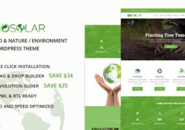 GoSolar Eco Environmental & Nature WP Theme Nulled Free Download