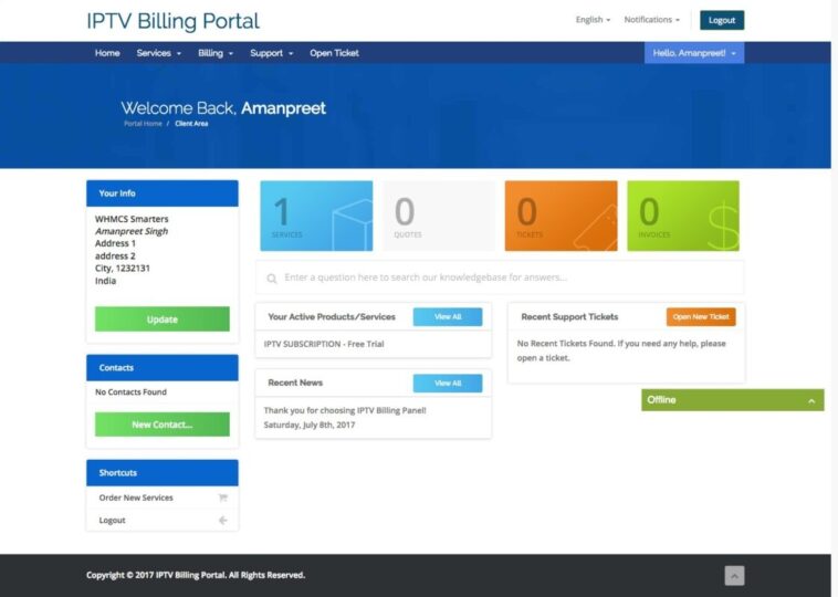 IPTV Billing Zpax Panel Reseller for WHMCS Nulled