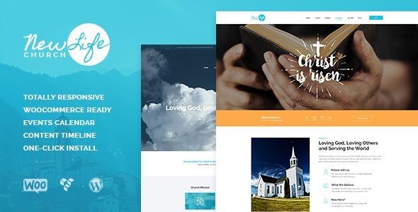 New Life Nulled Church & Religion WordPress Theme Free Download