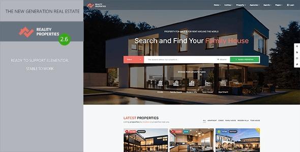 Reality Real Estate WordPress Theme Nulled Free Download
