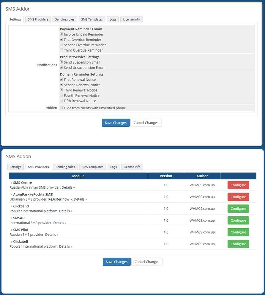 SMS Addon for WHMCS Nulled
