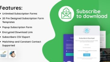 Subscribe to Download An Advanced Subscription Plugin For WordPress Nulled