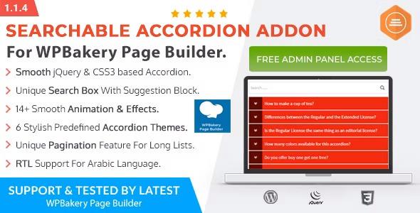 Ultimate Searchable Accordion Nulled WPBakery Page Builder Addon Free Download