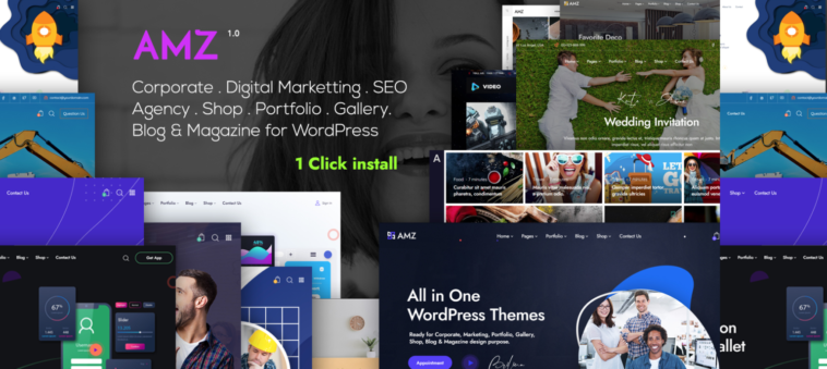 free download AMZ - All in One Creative WordPress Theme nulled
