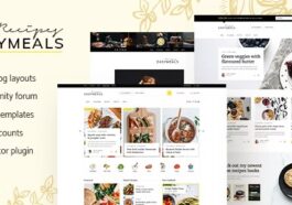 free download EasyMeals - Food Blog WordPress Theme nulled