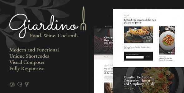 free download Giardino An Italian Restaurant & Cafe WordPress Theme nulled