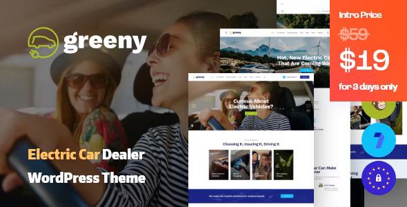 free download Greeny - Electric Car Dealership WordPress Theme nulled