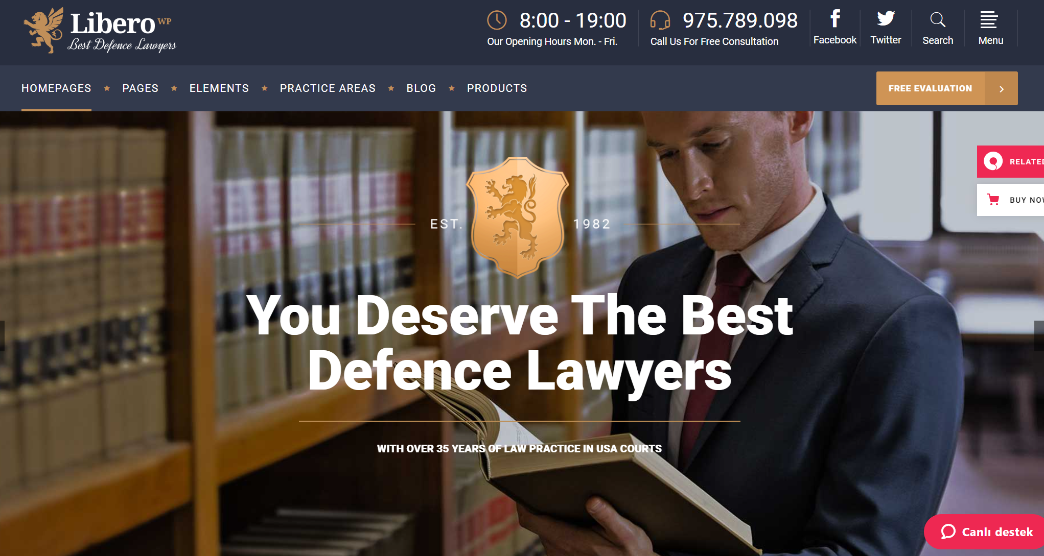 free download Libero - Lawyer and Law Firm Theme nulled