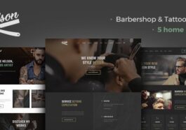 free download Nelson - Barbershop Hairdresser, Tattoo & Beauty Salon WordPress Theme nulled