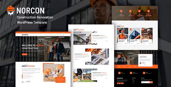 free download Norcon - Construction Renovation WordPress Theme nulled