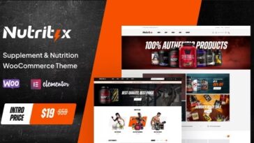 Free Download Nutritix - Supplement & Nutrition WooCommerce Theme nulled