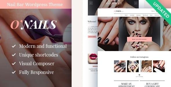free download O’Nails - Nail Bar & Beauty Salon Wellness WordPress Theme nulled