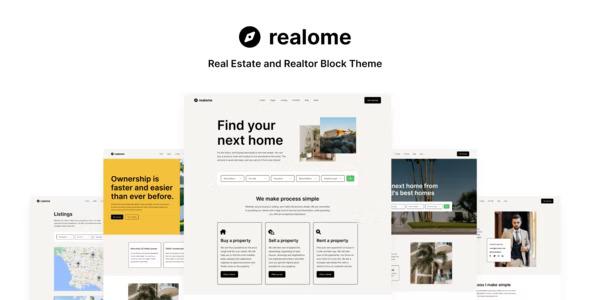 free download Realome - Real Estate and Realtor Block Theme nulled