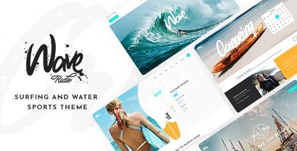 free download WaveRide - Surfing and Water Sports Theme nulled