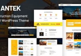 Antek Nulled Construction Equipment Rentals WordPress Theme Free Download