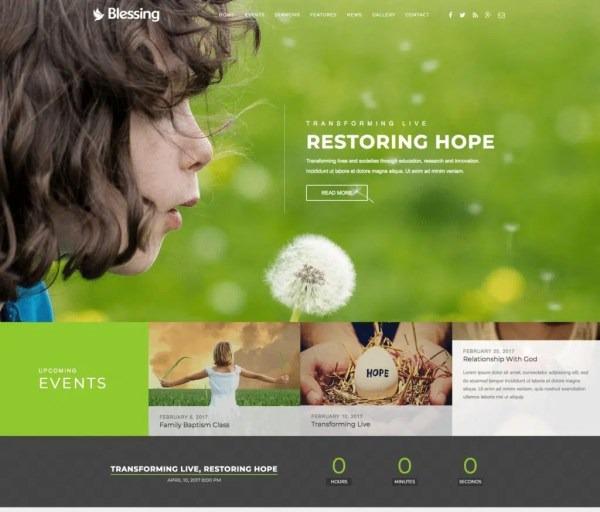Blessing Responsive WordPress Theme for Church Websites Nulled Free Download