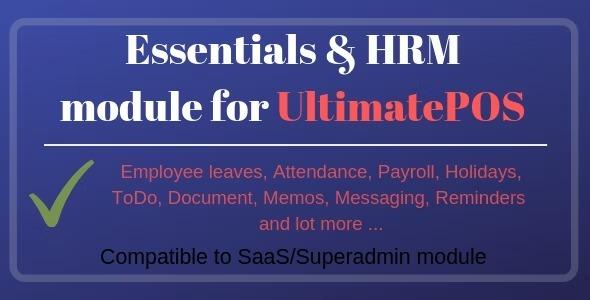 Essentials & HRM (Human resource management) Module for UltimatePOS Nulled Free Download
