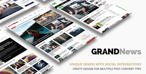 Grand News Nulled WordPress News Theme Free Download