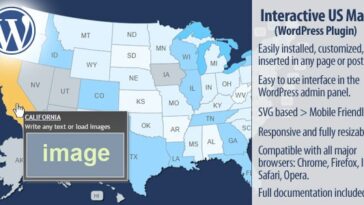 Interactive US Map Nulled WordPress Plugin Free Download