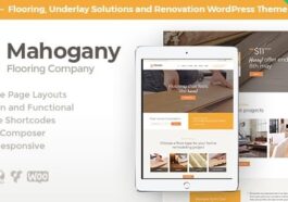 Mahogany Carpenting Woodwork & Flooring Company WordPress Theme Nulled