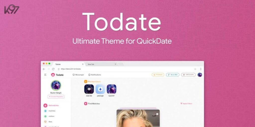 Todate The Ultimate QuickDate Theme Nulled