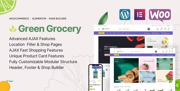 free download Green Grocery - Online Supermarket & Organic Food eCommerce Theme nulled