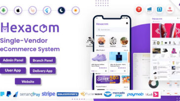 free download Hexacom single vendor eCommerce App with Website, Admin Panel and Delivery boy app nulled