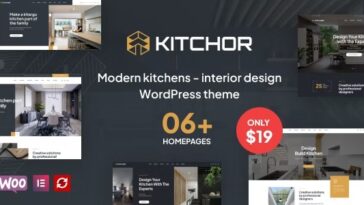Kitchor Nulled Interior Design WordPress Theme Free Download