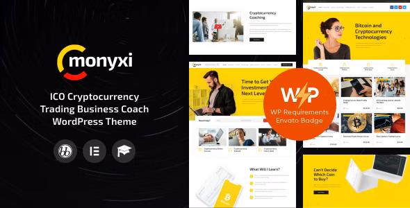free download Monyxi ICO Cryptocurrency Trading Business Coach WordPress Theme nulled