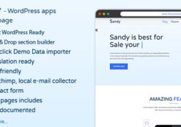 free download SANDYWP - Apps Landing Page WordPress Theme nulled