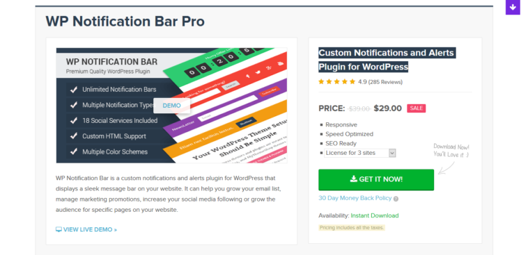 free download WP Notification Bar Pro nulled