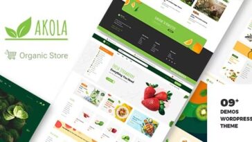 Akola Organic & Food Store WordPress theme deleted