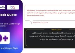 BWD Block Quote for elementor Nulled