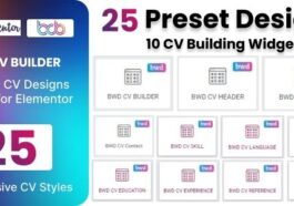 BWD CV Builder for Elementor Nulled Free Download