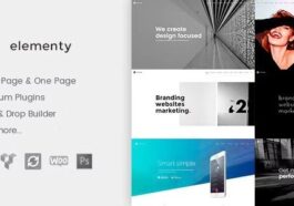 Elementy Nulled Multipurpose One & Multi Page WordPress Theme Free Download