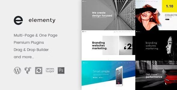 Elementy Nulled Multipurpose One & Multi Page WordPress Theme Free Download
