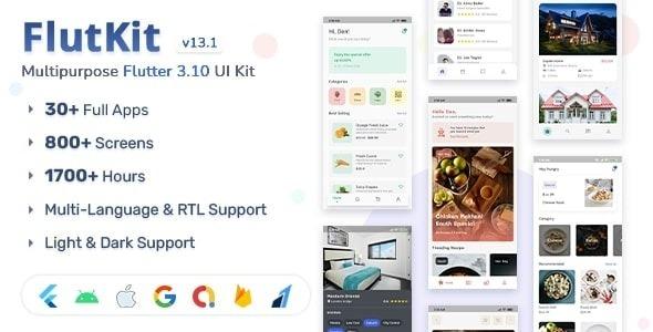 FlutKit Flutter UI Kit Nulled Free Download