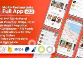 Food Delivery Flutter + PHP Laravel Admin Panel Nulled Free Download