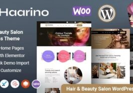 Haarino Free Download Hair Salon WordPress Theme Nulled