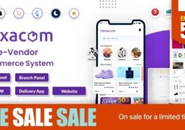 Hexacom single vendor eCommerce App with Website, Admin Panel and Delivery boy app Nulled Free Download