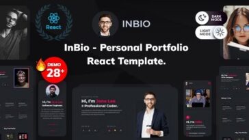 InBio Nulled Personal Portfolio WordPress Theme Free Download