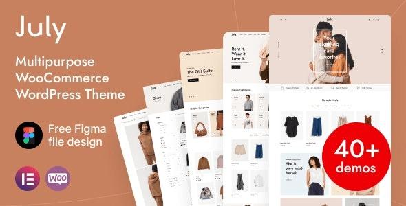 July eCommerce WordPress Theme Nulled Free Download