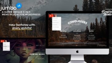 Jumbo Nulled A 3-in-1 full-screen menu for WordPress Free Download