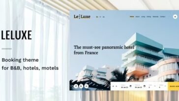 LeLuxe Nulled Hotel WordPress Theme Free Download