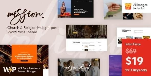 Mission Nulled Church & Religion Multipurpose WordPress Theme Free Download