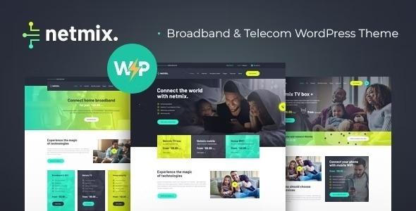 Netmix Broadband & Telecom Internet Provider WordPress Theme Nulled